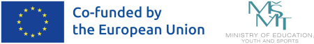 Logo of the European Union with the description Co-founded by the European Union, logo of Ministry of Education, Youth and Sports